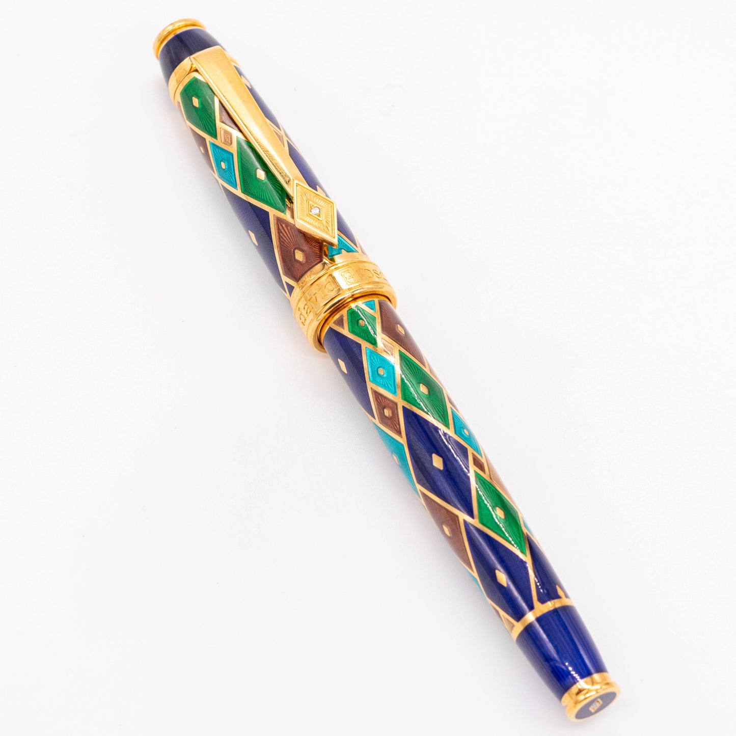 David Oscarson Harlequin Fountain Pen - Purple emerald